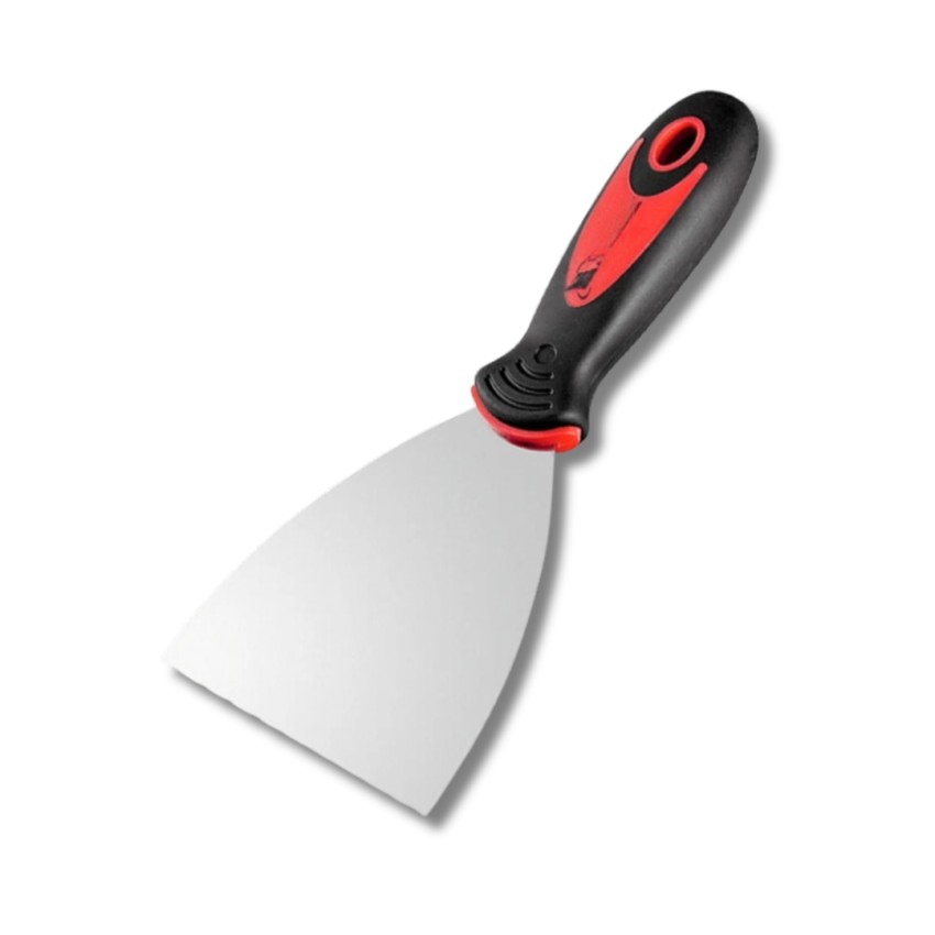 ESPATULA DE ACO INOX E CABO PLASTICO KANIT 102mm 4