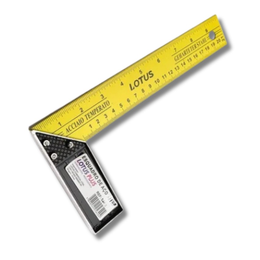 ESQUADRO ACO TEMPERADO PLUS LOTUS 30cm 12