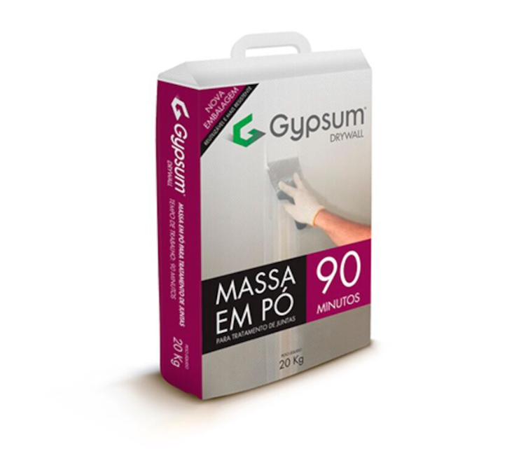 MASSA EM PO GYPSUM 90 MINUTOS - 20kg