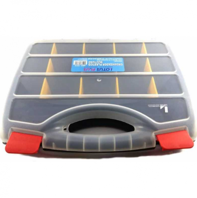 ORGANIZADOR PLASTICO COM 16 DIVISORIAS LOTUS  7012 - 25,5x31,5x5,5cm