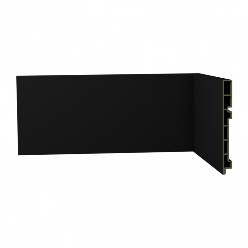 RODAPE LISO ECOVALE R5 PRETO 15x1,8cm - 2.4m