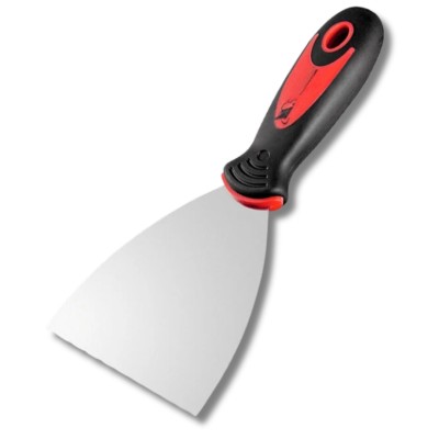 ESPATULA DE ACO INOX E CABO PLASTICO KANIT 152mm 6