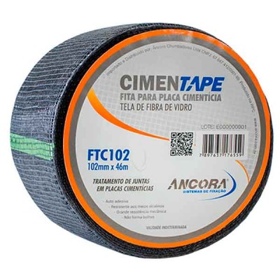 FITA TELADA PARA PLACA CIMENTICIA CIMENTAPE ANCORA FTC102 102mm - 46m