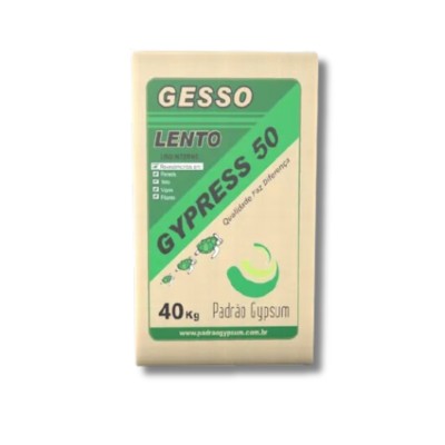 GESSO LENTO GYPRESS 50 PADRAO GYPSUM - 40kg